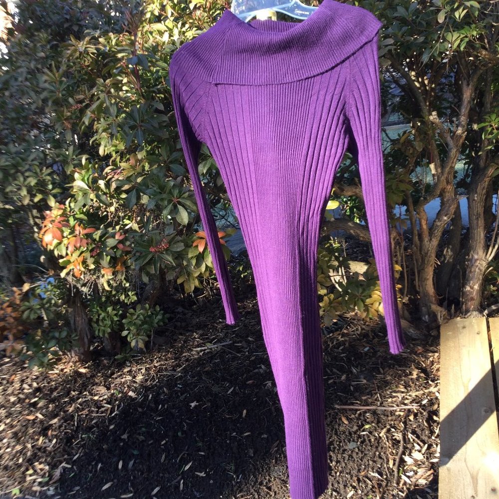 Studio Cowl Neck Spandex Cable Knit Sweater